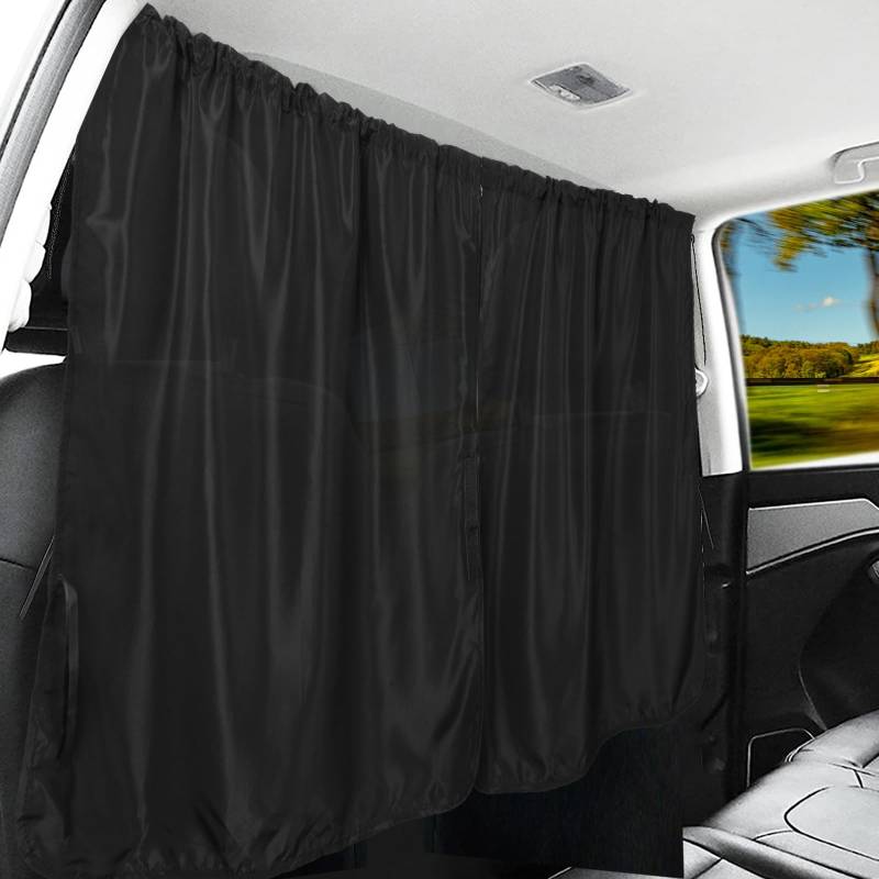 Auto Trennvorhänge Sonnenschutz, 134 x 78 cm, Abnehmbarer Auto Hinten Privatsphäre Vorhang, Heckscheibe Vorhang, Privacy Travel Nap Night Auto Camping Trennvorhang für Alle Auto-Sonnencreme von HDHGXUJRD