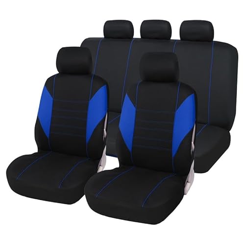 HDJYCZM Auto Sitzbezüge für BMW 5 Series F10+F11 2010-2017, Auto Sitzschoner Autositzbezüge Sicher Sitze Abdeckung Zubehör,Black Blue von HDJYCZM