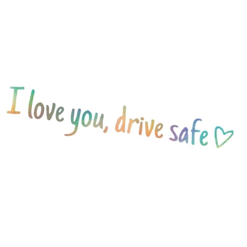 HDOYTXXM Drives Safe Auto Dekorationsaufkleber „I Love You“ Für Rückfenster Windschutzscheibe Stoßstangen Liebevolle Erinnerung von HDOYTXXM