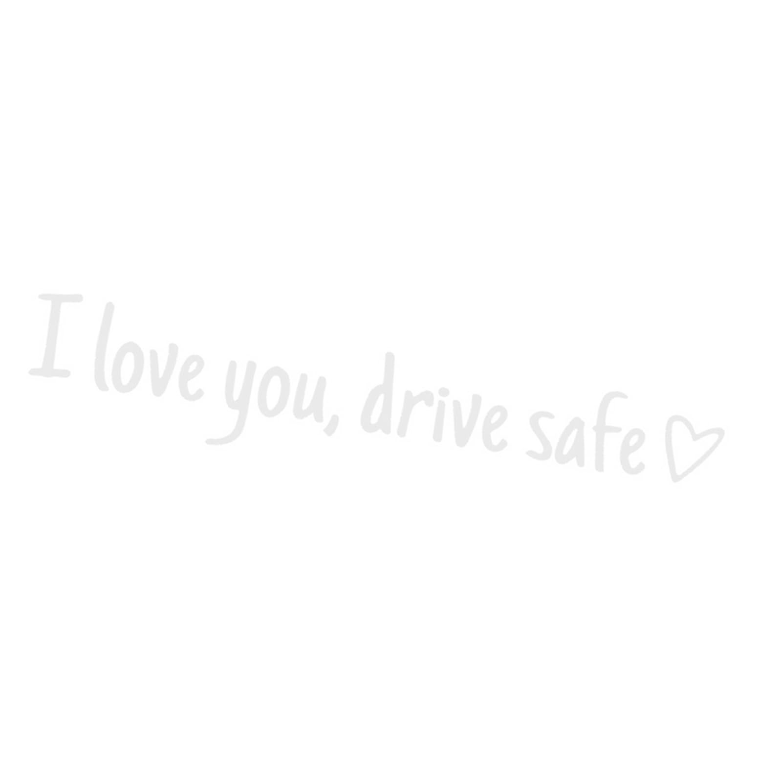 HDOYTXXM Drives Safe Auto Dekorationsaufkleber „I Love You“ Für Rückfenster Windschutzscheibe Stoßstangen Liebevolle Erinnerung von HDOYTXXM