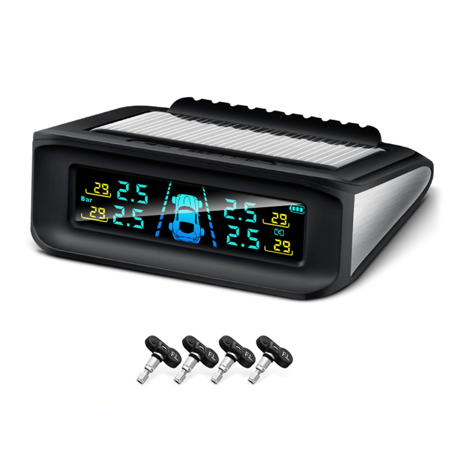 HDOYTXXM LCD Digitalanzeige Reifendrucküberwachungssysteme Für Anhänger 0-87PSI Drahtloses TPMS Mit USB/Solarstromaufladung von HDOYTXXM