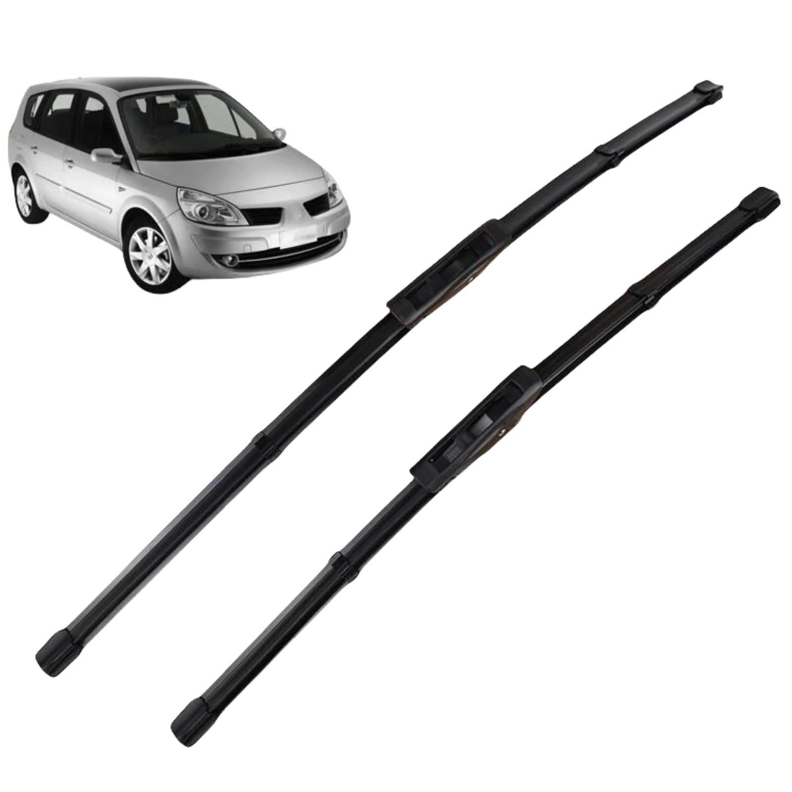 Scheibenwischer Frontwischerblätter, Für Renault Scenic 2 2005-2009 26"+22" Saubere Wischerblätter von HDXIN