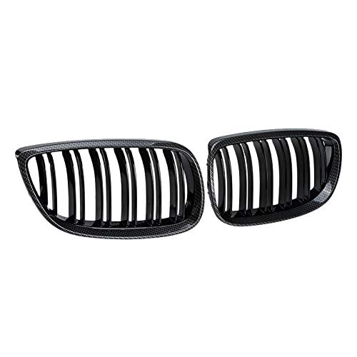 HDYS Für - E90 E92 E93 328I 335I 2007-2011 Carbon Fiber Look Front Nieren Grill 51137157275 51137157276 von HDYS