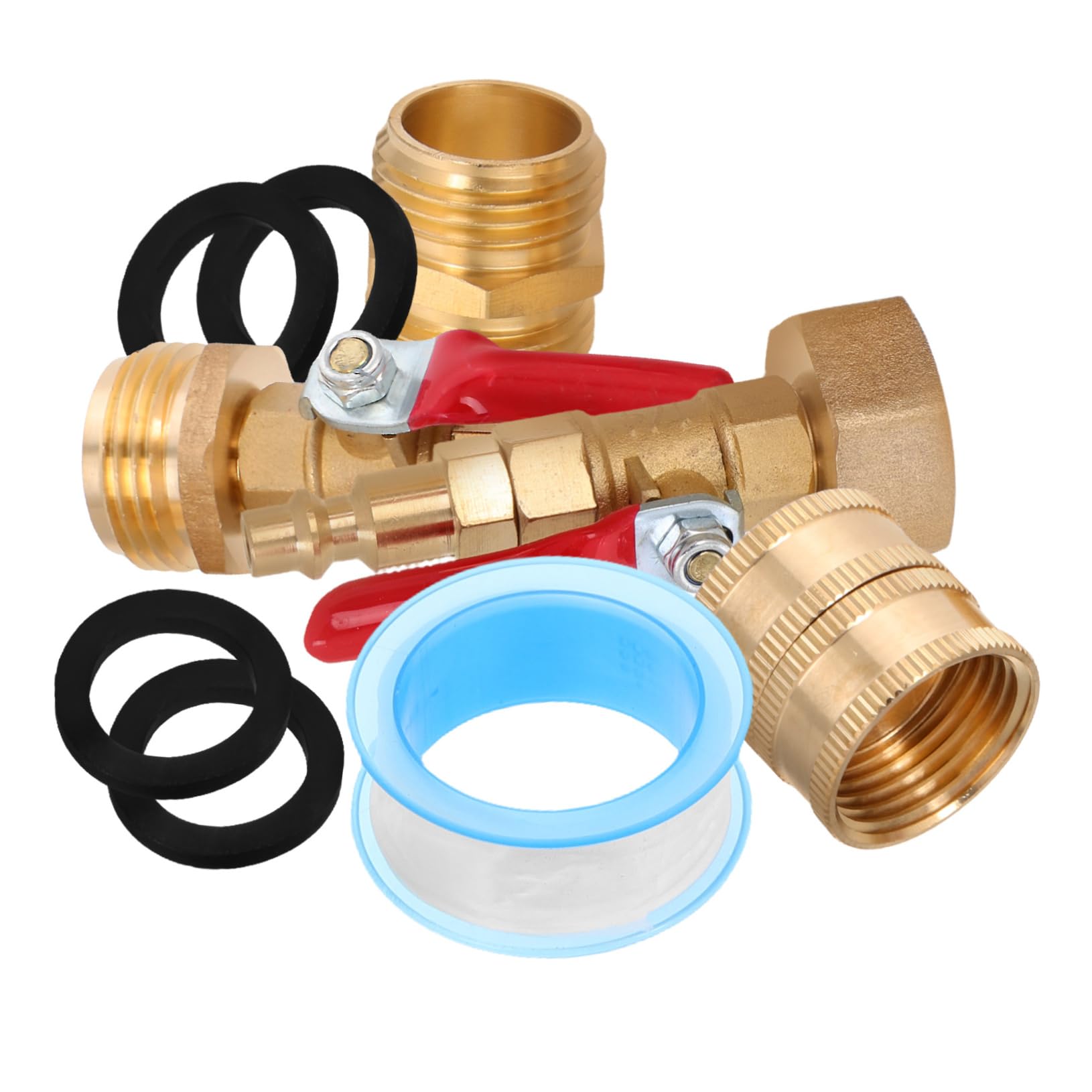 HEALEEP 1 Set Winterize Blowout Supply Für Rv Garden Sprinkler System Blowout Adapter Gartenschlauchanschluss Schlauchadapter Versorgung 1/4 Außen- Und Innengewinde von HEALEEP