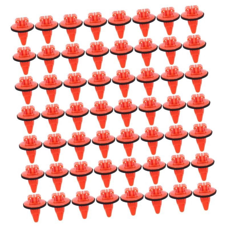 HEALLILY 100St Glockenmund-Modellclip Kabel Liner Lagerbehälter Auto Diffusor fixed clip plastik ordner Beschneiden aufschraubschloss innere Flare-Clips Stoßstangenbefestigungen Orange von HEALLILY