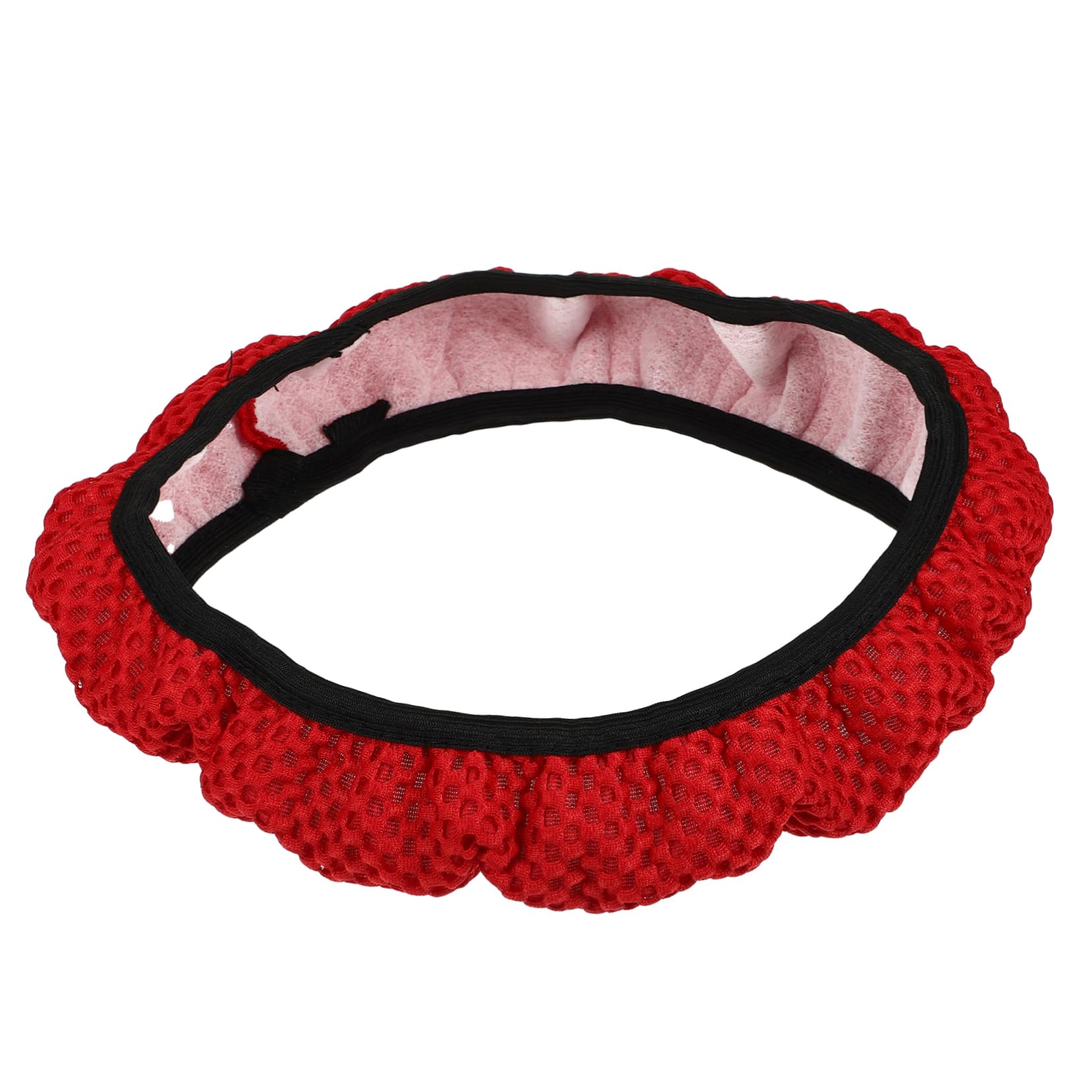 HEALLILY 15 Massage-Lenkradabdeckung Lenkradabdeckungen Bausatz Lenkung Halter autolenkradüberzug car Steering Wheel Covers Auto lenkrad Schutz Auto Zubehör Massage-Mesh-Tuch rot von HEALLILY