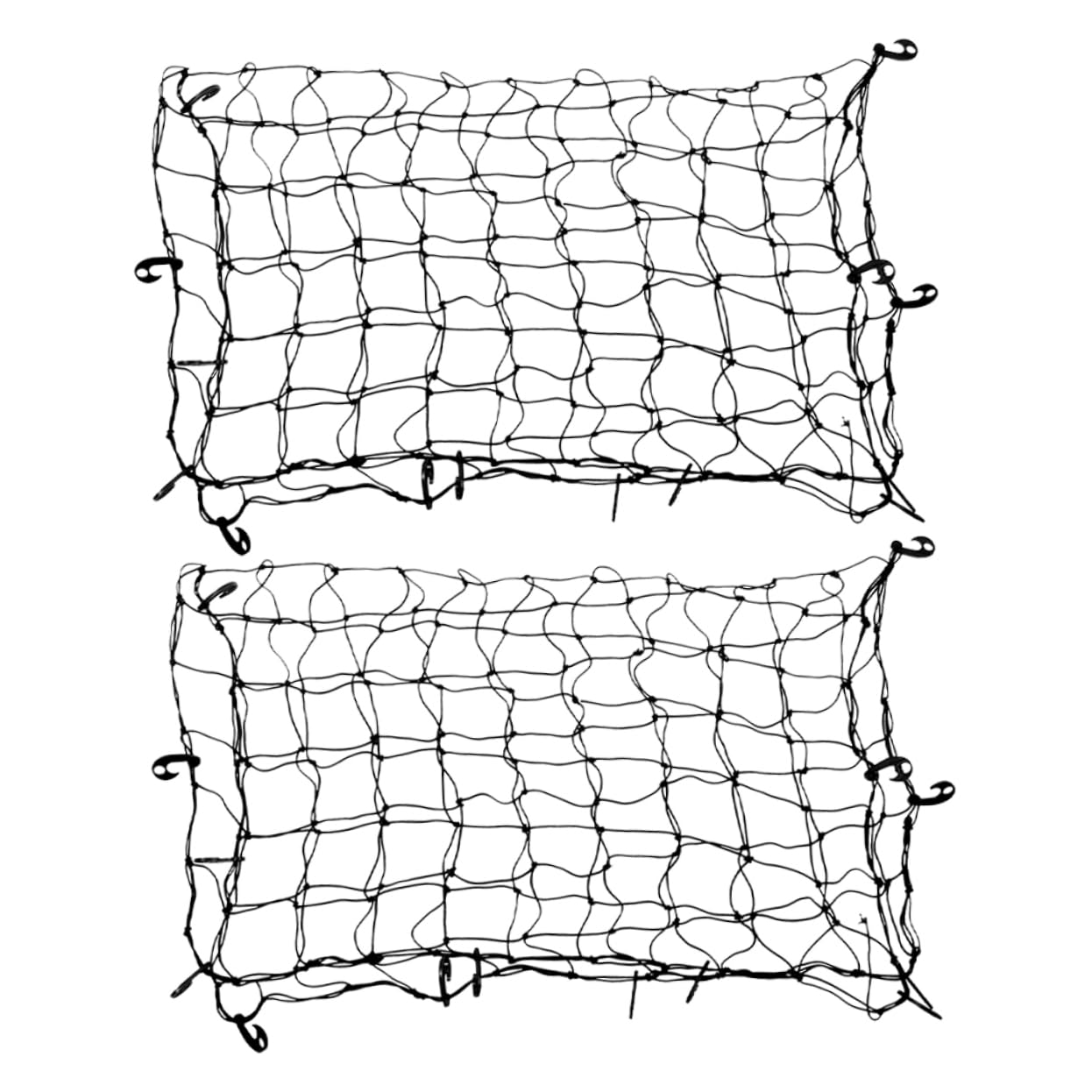 HEALLILY 2 Stück Dachgepäcknetz Ponton Elastische Frachtnetze Behälter Abschleppen Gepäcknetz Für Das Innendach des Autos Transporter Anhänger Bungee-seilnetz Reisetasche Korb Gummi Black von HEALLILY
