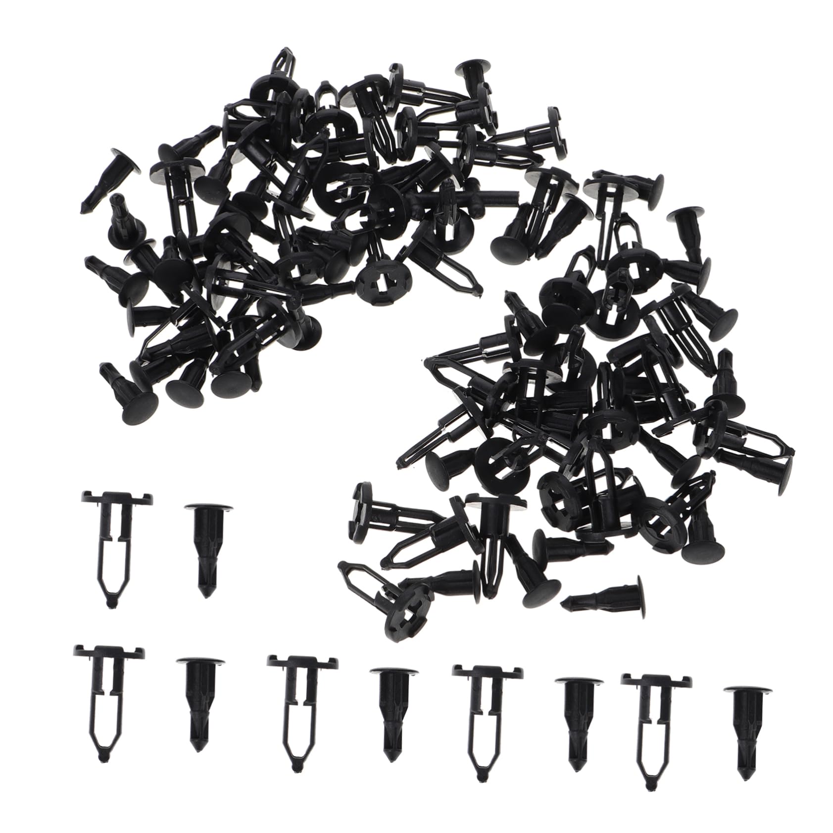 HEALLILY 50 Stück Schnappstoßstange Stoßstangenhalteclip Stoßfängerbefestigungen Auto-Push-pin-Schrauben Auto-befestigungsniete Druckverschlussclip Push-halteclip Autozubehör Black Nylon von HEALLILY