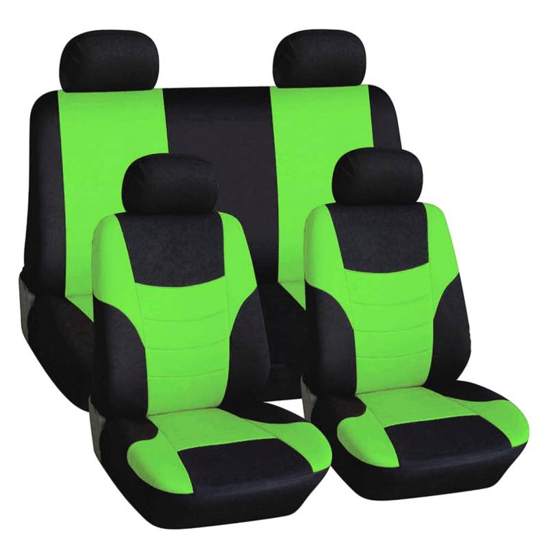 HEALLILY 8St Sitzbezüge Schutz Auto pokrowce NA fotele samochodowe car seat Protector kfz sitzschoner Geteilte Bankabdeckung Light Green von HEALLILY