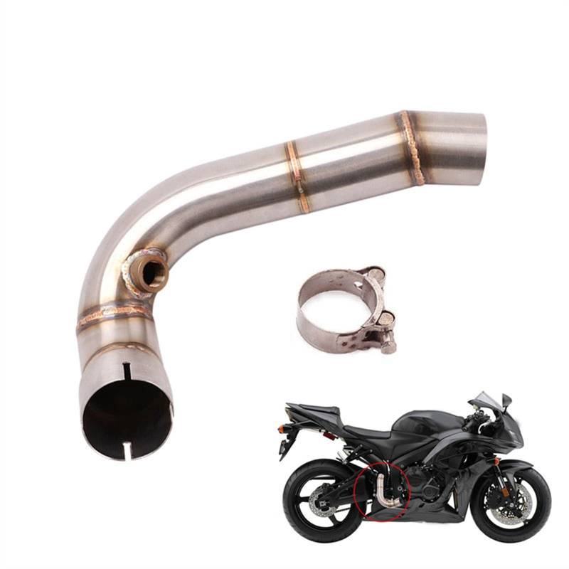 Motorrad Für Honda CBR600RR F5 2005 06 07 08 2009 2010 2011 2012 2013 2014 2015 2016 2017 2018 2019 Abgasaustritt Modify Link Pipe Cat Delete Eliminator Enhanced Slip-on Zubehör von HEATE