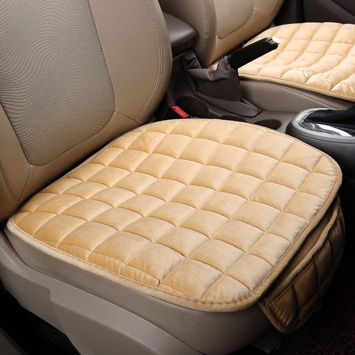 HEAU Autositzkissen für Lexus ES350 2007-2008 2010-2018, Schmerzlinderung Sitzkissen, Atmungsaktiv Soft Kissen, Ausgezeichneten Sitzkomfort, Viskoelastisches Sitzpolster,Beige-1-PCS(Front) von HEAU