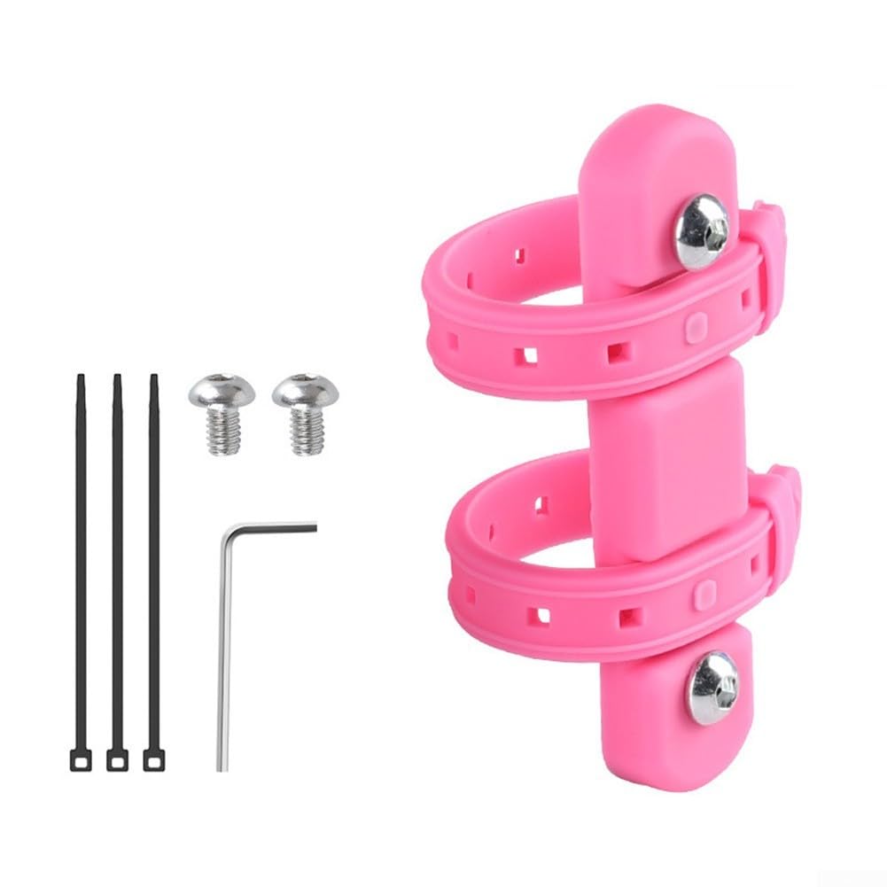 Fahrradkesselhalter-Adapter mit verstellbarer Position und Anti-Sturz-Sicherheitsmerkmalen (Rosa) von HEBEOT