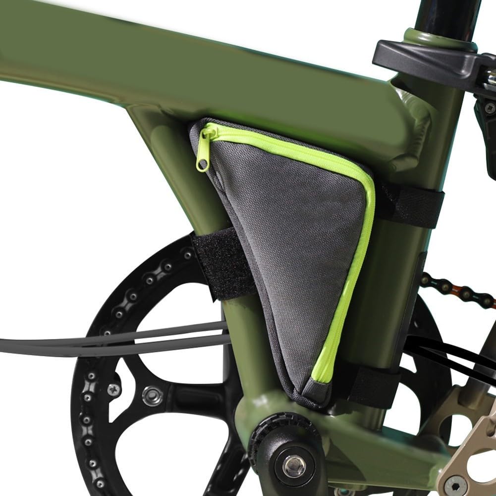 HEBEOT Dreieckige Form für Fahrrad-Werkzeug-Organizer, Fahrrad-Dreieck, Vorderrohr-Rahmen-Tasche, Satteltasche für Brompton-Fahrräder von HEBEOT