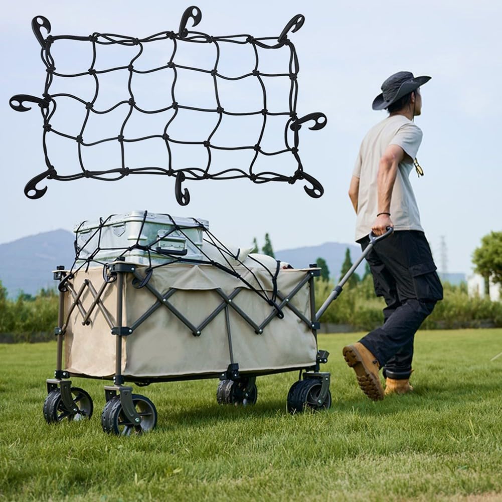 Zuverlässiges und langlebiges, hochelastisches Gepäcknetz für den Garten, zusammenklappbarer Wagen von HEBEOT