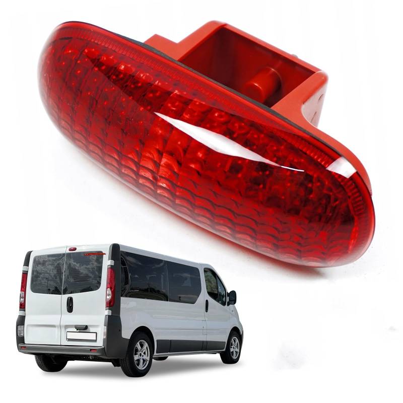 HEBERUCK Dritte Bremsleuchte für Trafic II, Rote Linse Rot LED Hintere Hochstandsbremsleuchte, Automotive hohe Bremsleuchte für Master04-06 Opel Movano 01, 8200209522 von HEBERUCK