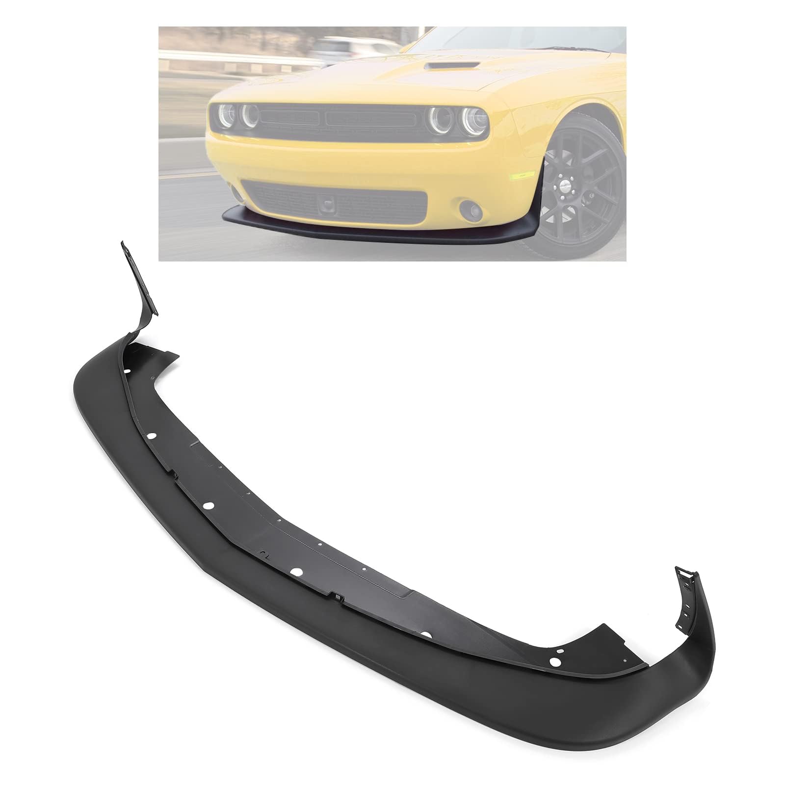 HECASA Front Bumper Lip Compatible with 2015-2023 Dodge Challenger GT R/T SRT 392 Lower Chin Splitter Spoiler Air Dam Replacement for 68258746AB 68259514ACQQ von HECASA