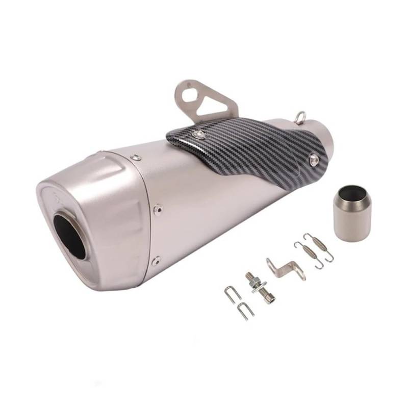 Motorrad Auspuffrohr Hitzeschild Für 51mm Motorradauspuff Mit Schild Für Du&Cati V4 Ninja400 PCX125 Nmax155 Moto Escape Mittelrohr von HEEGIN