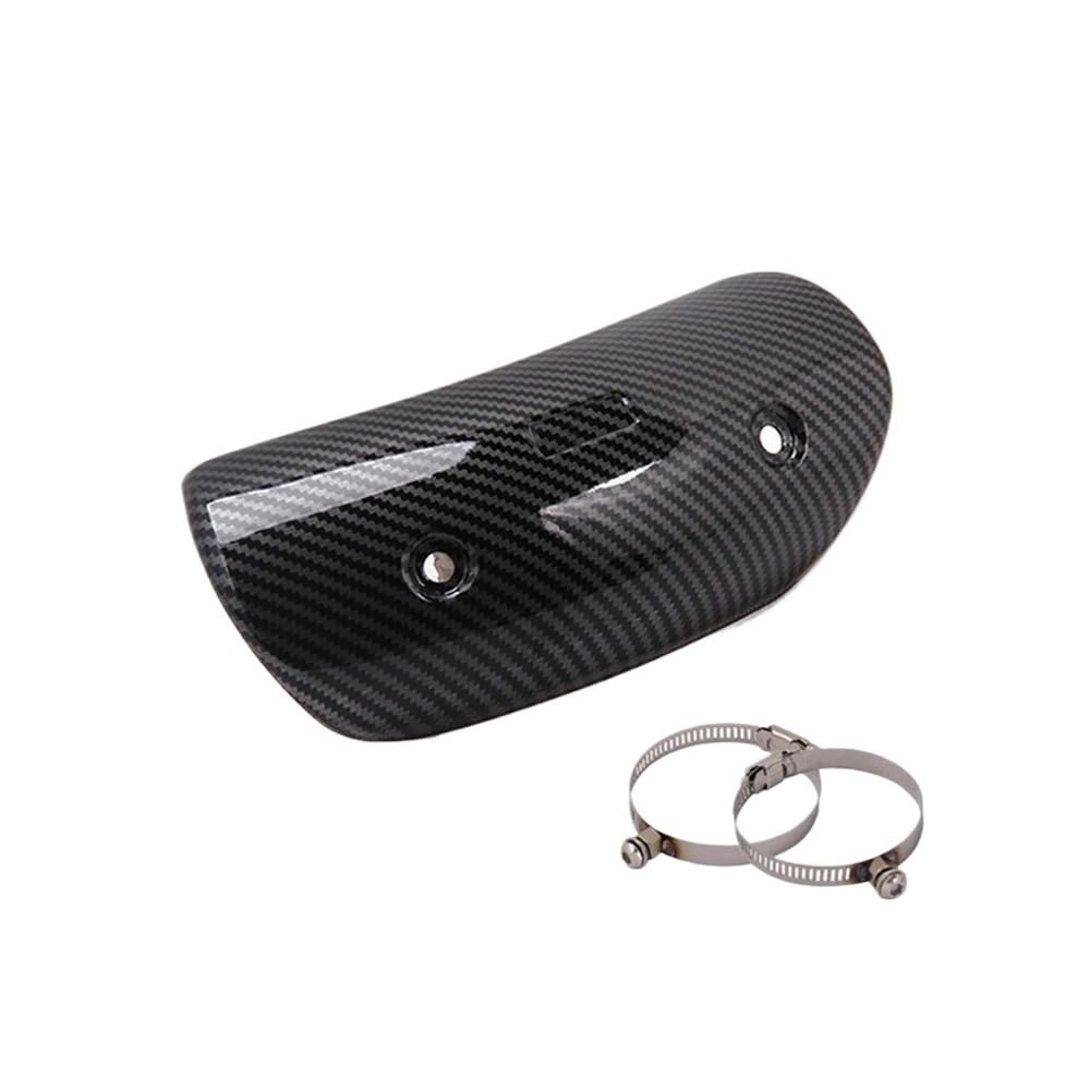 Motorrad Auspuffrohr Hitzeschild Für Motorrad-Auspuffrohr Carbon Fiber Protector Hitzeschild Schalldämpfer Schutz Anti-Verbrühungsabdeckung Für CB650F Z900 TMAX 530 Xmax 300 von HEEGIN