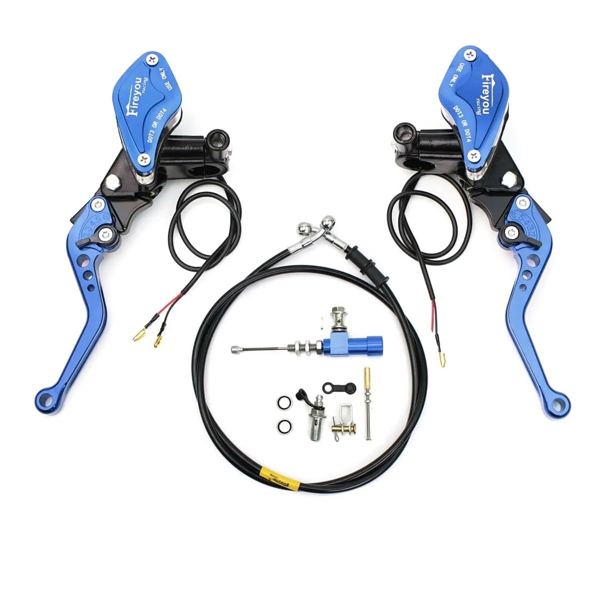 Motorrad Bremse Kupplungshebel Motorrad Hydraulische Kupplung Kit Hauptbremszylinder Öl Schlauch Bremshebel Kit Für Für Yam&aha Für SU&ZUKI Für Ka&wasaki von HEEGIN