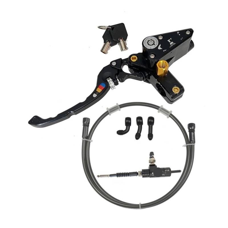 Motorrad Bremse Kupplungshebel Motorrad Hydraulische Kupplung Kit Hebel Master Zylinder 7/8 "22mm Für Yam&aha Für Du&Cati Für Aprilia Kupplung Vorderen Bremshebel von HEEGIN