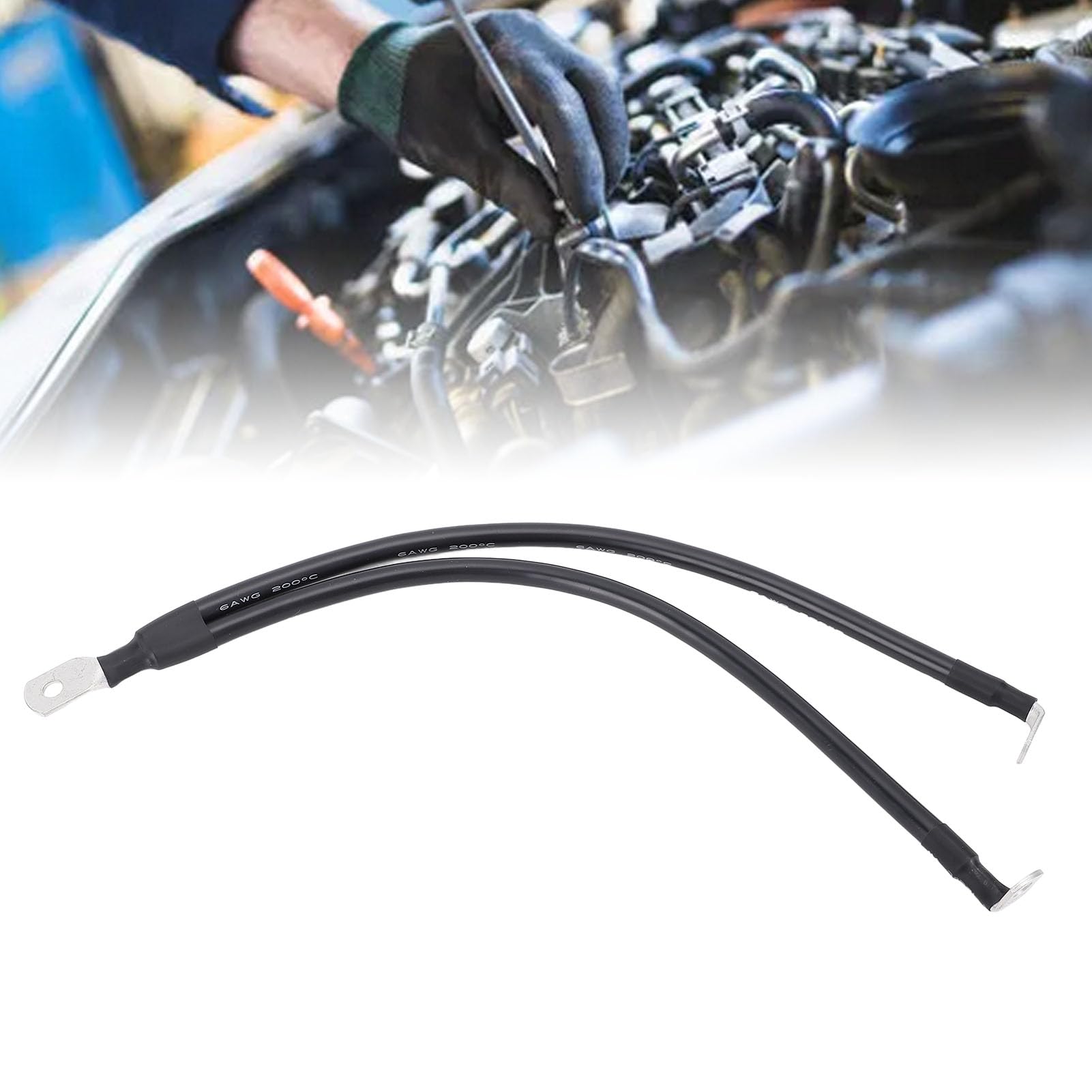 6AWG -Batterie Kabel Hohe Effizienz Flexibler Multifunktional für Boote Motorräder Autos Traktoren (30 cm) von HEEPDD