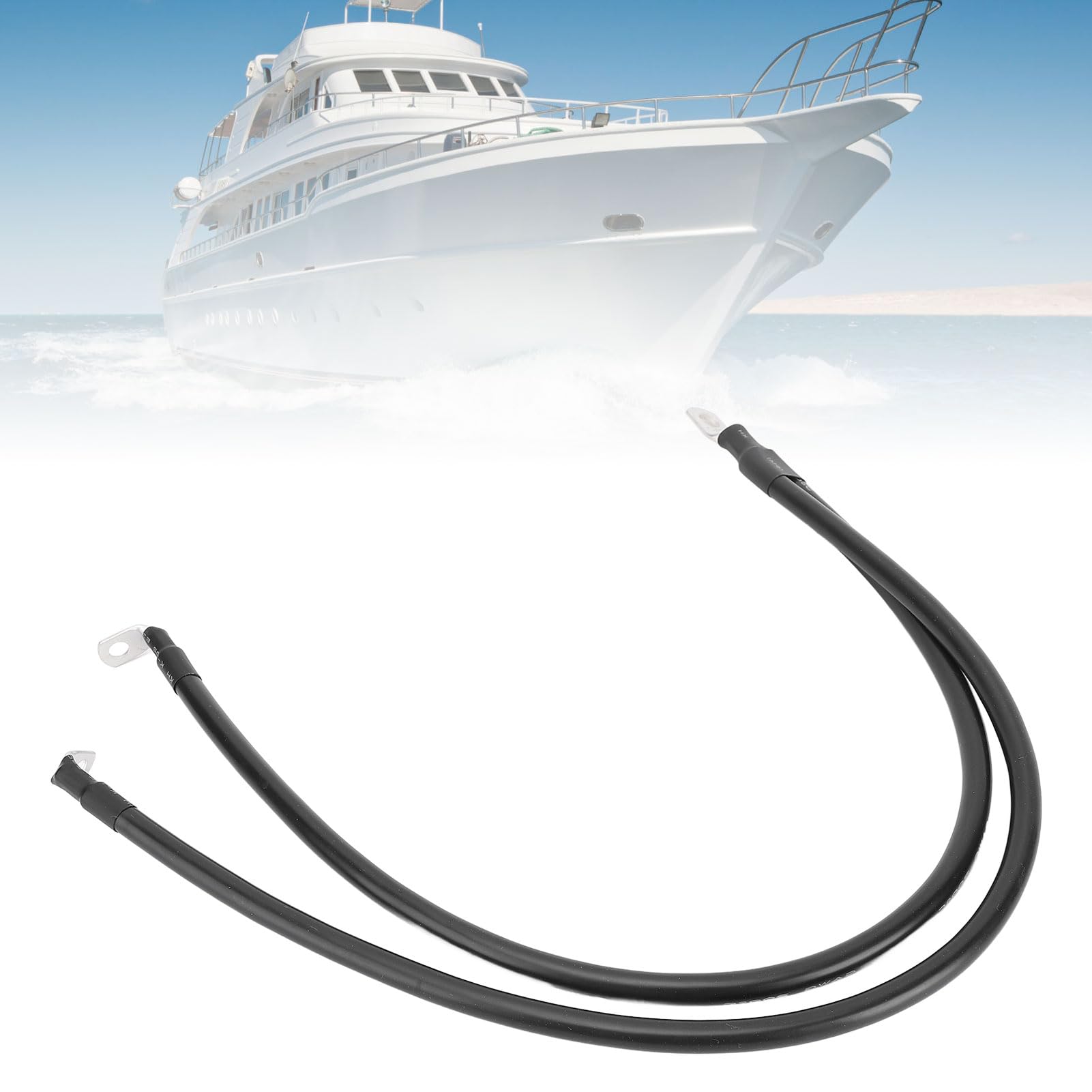 Batteriekabel 6AWG 6 Gauge Stromkasten Interne Negative mit Beiden Enden Batterie -Wechselrichterkabel Schuhen Beide Enden Stromwechseldraht für Automobil -Marine -Boots -RV von HEEPDD