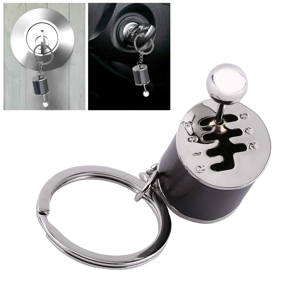 HEEPDD Auto Shifter Schlüsselbund, Kreative Auto Gear Shifter Modell Keychain Multicolor Auto Shift Shaped Metal Alloy Schlüsselanhänger (4,05 x 1,61 x 0,8 Zoll)(Schwarz) von HEEPDD