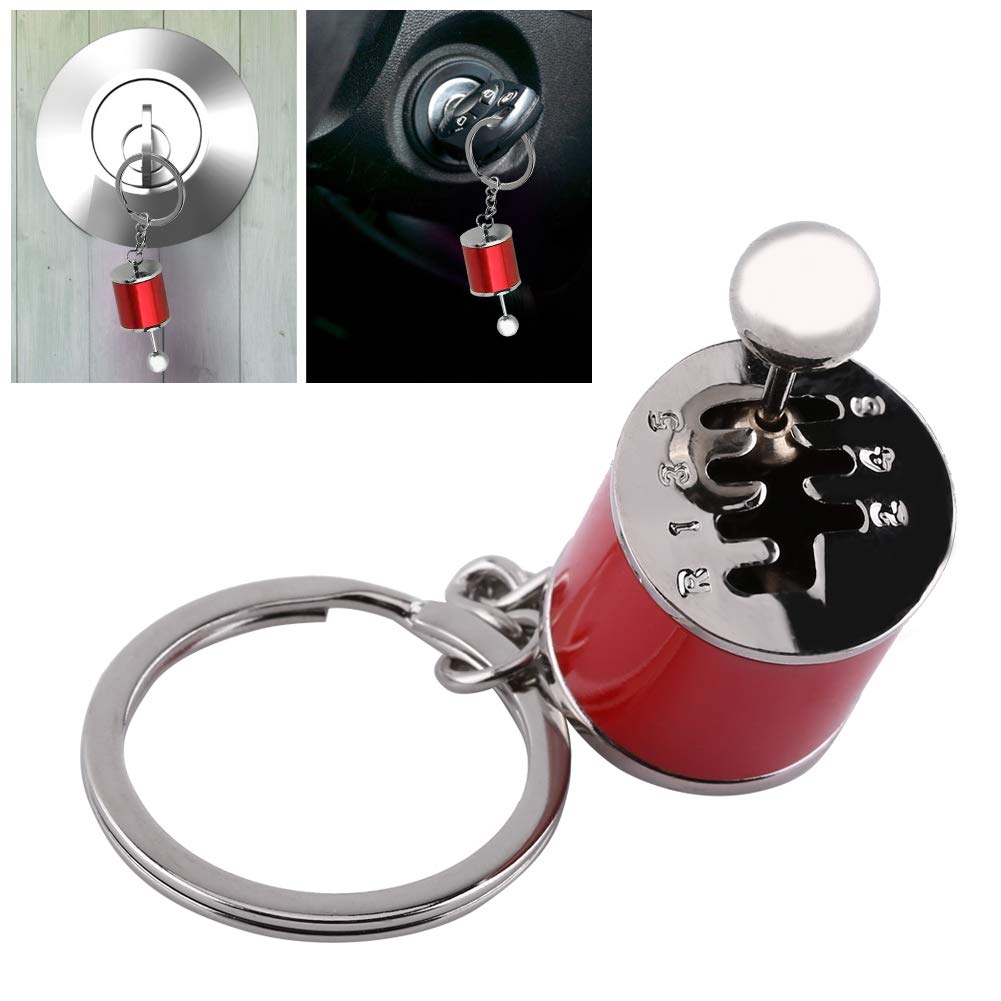 HEEPDD Auto Shifter Schlüsselbund, Kreative Auto Gear Shifter Modell Keychain Multicolor Auto Shift Shaped Metal Alloy Schlüsselanhänger (4,05 x 1,61 x 0,8 Zoll)(rot) von HEEPDD