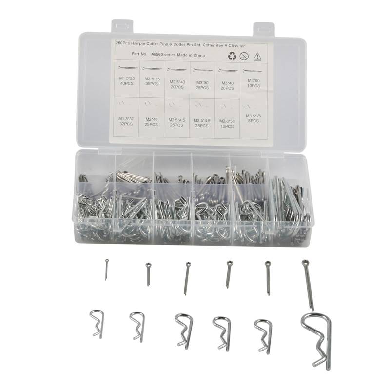 HEEZOU 250pcs Edelstahlbettstift Und Haarnadel Sortiment Cotter Pin Clip Feder Stütze Haarnadeln Sortiment von HEEZOU