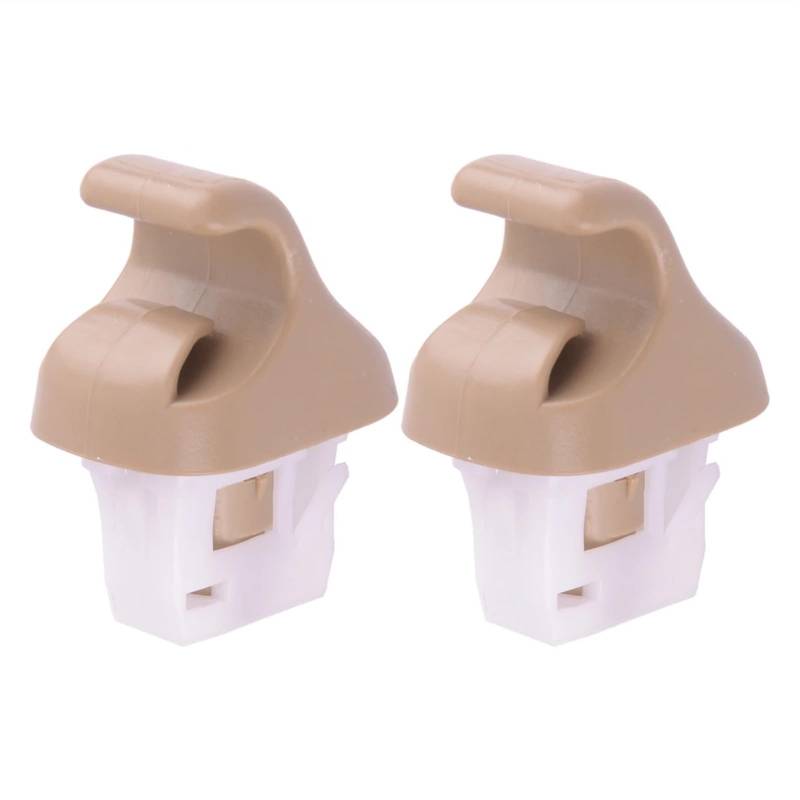 HEHOJUVN [Replacement] 2 Stück Sonnenblende Clip Halter Haken Unterstützung Retainer Verschluss Halterung 88217-TA0-A02ZB Passend for Honda for Accord 2008–2010 2011 2012 Beige von HEHOJUVN