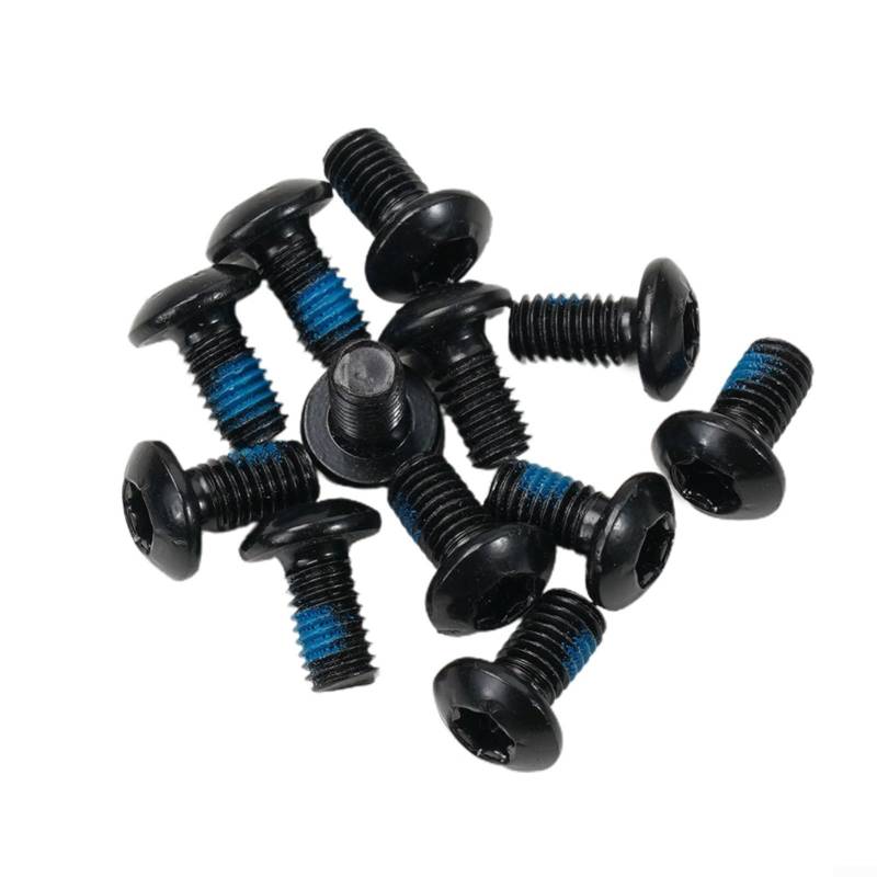 12pcs M5x9mm Scheibenbremse für Rotor Schrauben Stahl T25 Fahrrad Bremsen Scheibenschrauben(Black) von HEIBTENY