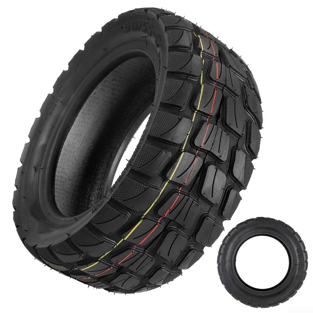 HEIBTENY 10 Zoll 10X3.0 Offroad Tubeless Reifen 90/55-6 Ersatz Reifen 80/65-6 Für Scooter Elektroroller Zubehör Rutschfeste Vakuumreifen Dicke Reifen Ersatzräder von HEIBTENY