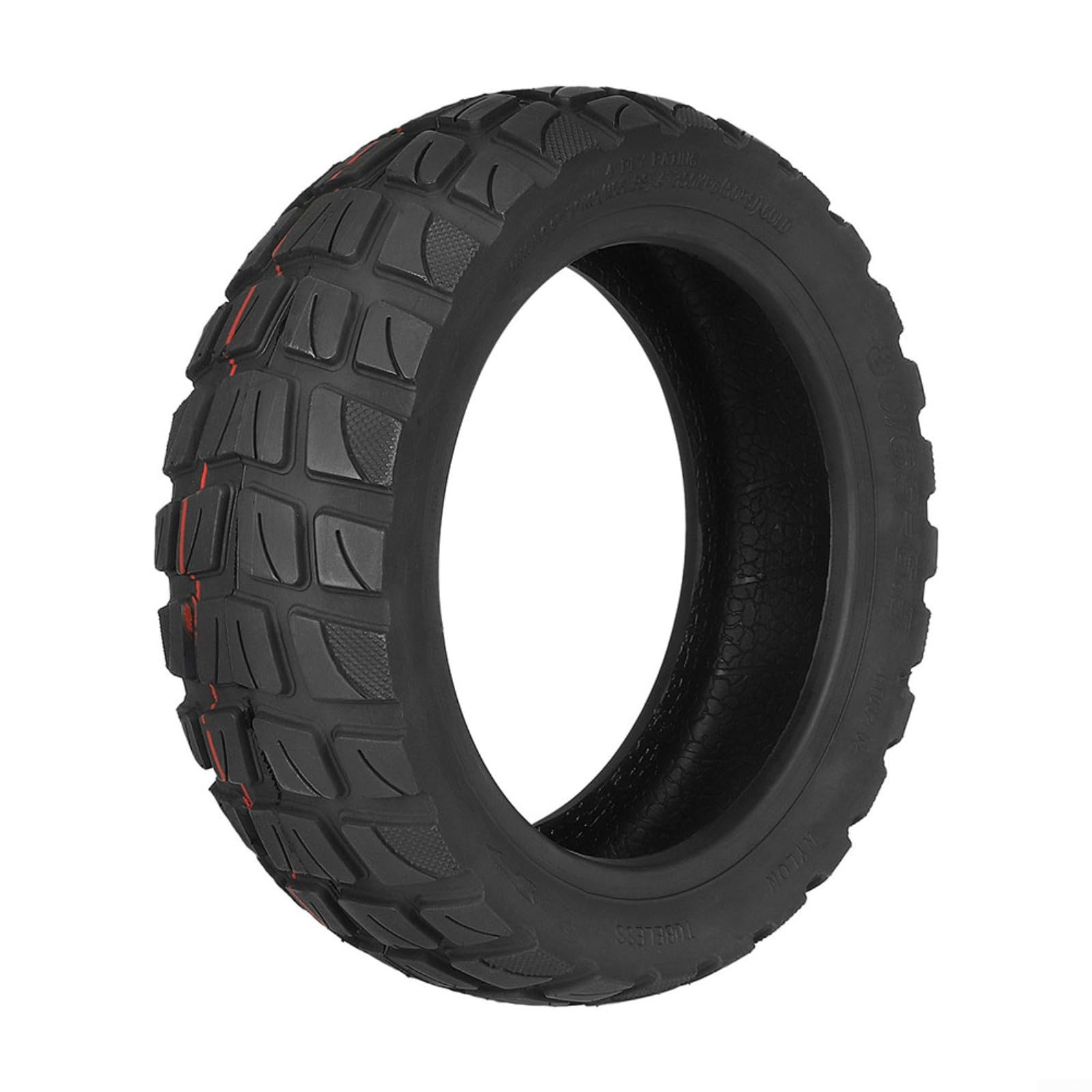 HEIBTENY 10 Zoll 80/65-6.5 Schlauchloser Offroad Reifen Für KUGOO Elektroroller 255X80 Gummi Ersatzreifen Schwarz von HEIBTENY