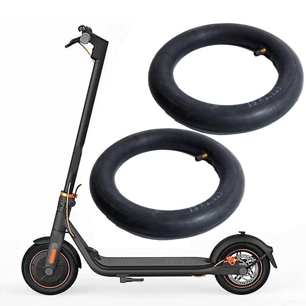 HEIBTENY 2 Stück 10 Zoll 10 x 2,125 Innenschlauch Reifen Gummireifen für NINEBOT F20/F25/F30/F40 E Scooter Ersatzreifen mit Rutschfest und Verschleißfest Roller Zubehör von HEIBTENY