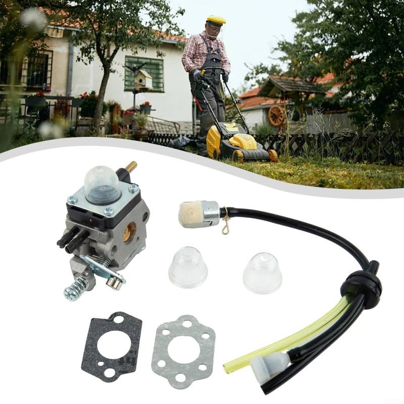 HEIBTENY Vergaser Kit für Mantis Kultivator 7222 7225 16100-Z0H-825 16100-Z0H-053 für Zama C1U-K82 A021001090 A021001091 A021001092 Ersatz Gartenfräse Teile Einfach zu installieren von HEIBTENY