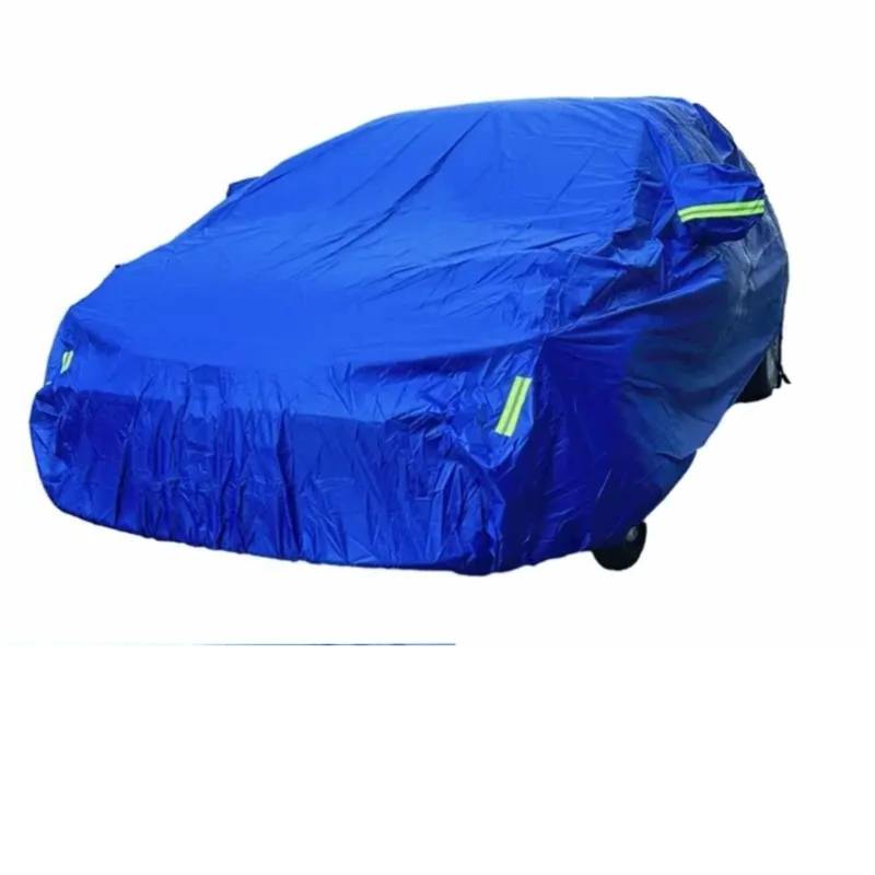 Autoabdeckung für den Außenbereich, blau, universell, für SUV/Limousine, vollständig wasserdicht, für den Außenbereich, Sonne, Regen, Schnee, UV-Schutz, Auto-Reißverschluss-Design (SF) von HEJIAL