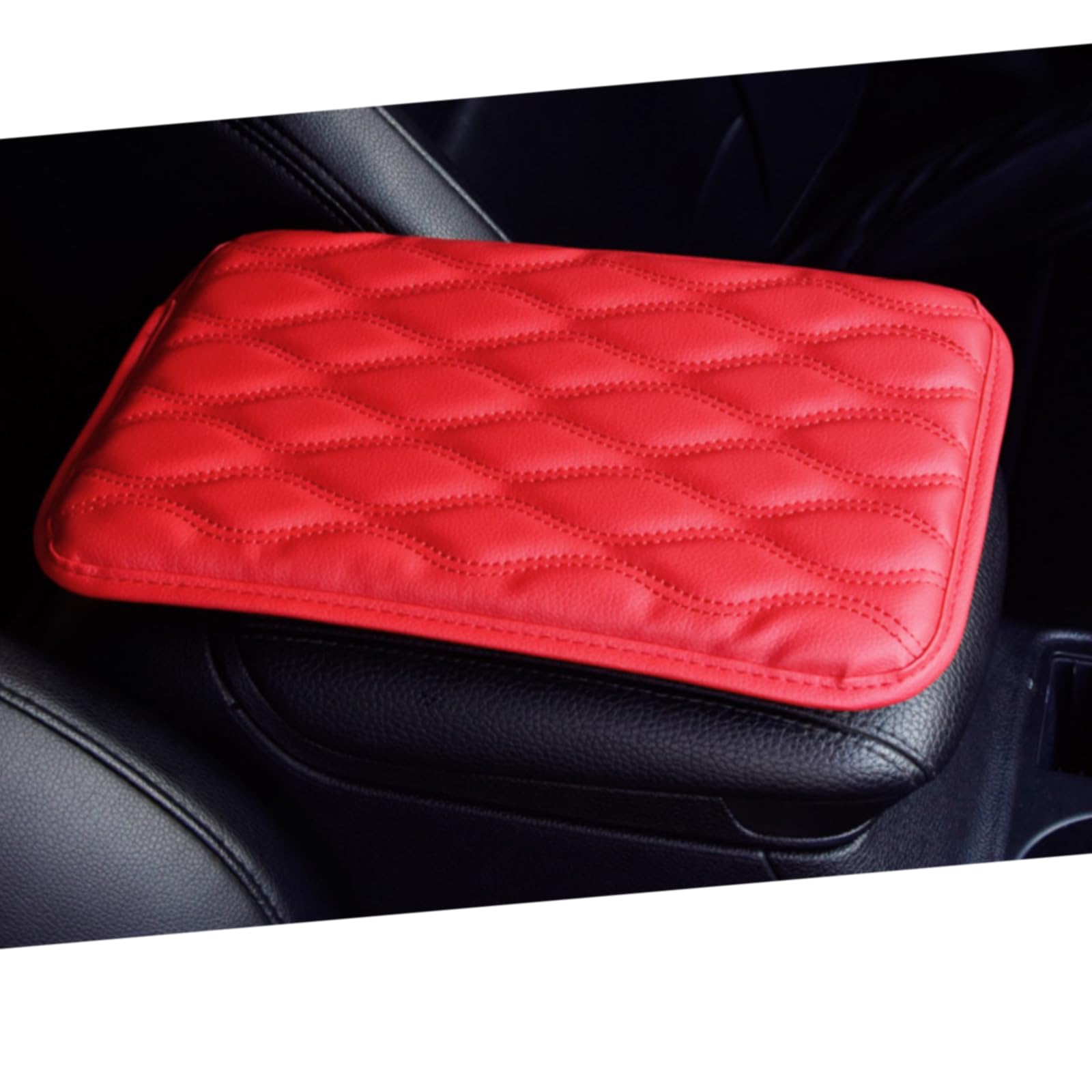 Passend für die meisten Automodelle Innenraum Auto Armlehne Aufbewahrungsdeckel Kissenbezug Pad für Smart (1 Stück rot1) von HEJIAL