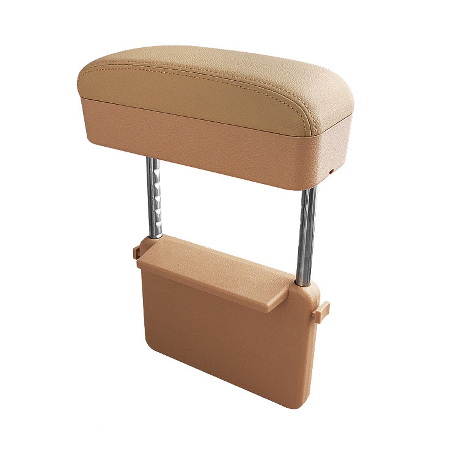 Auto Armlehnen Box Schutz, Ellenbogenstütze Auto, Autositz Aufbewahrungsbox, Universal Mittelarmlehne, Auto Gap Organizer, Armlehne für Auto Sitze (Beige) von HELGATALLT