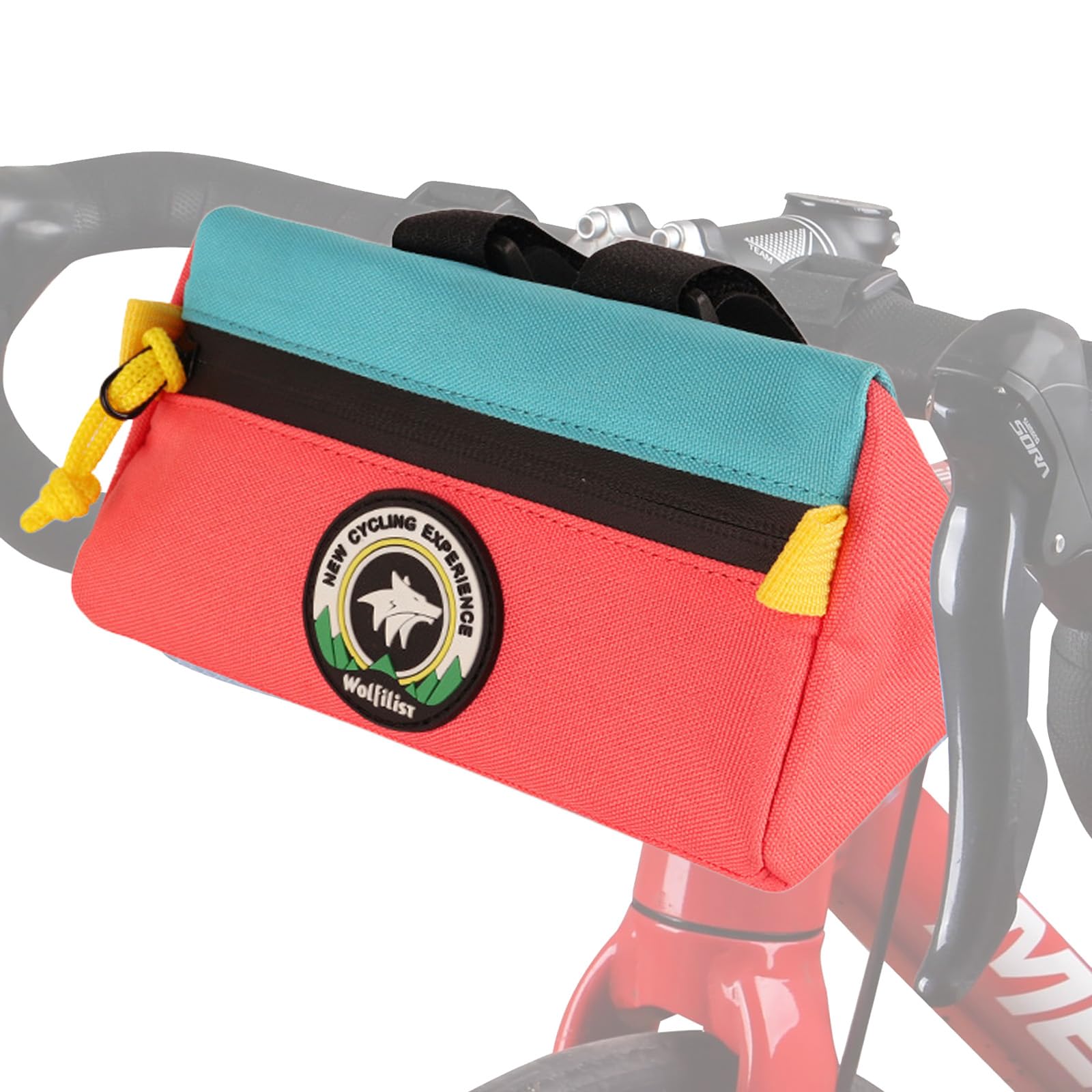 HELGATALLT Fahrrad-Lenkertasche, Fahrrad-Vorderradtasche, Kinder-Lenkertasche, Aufbewahrungstasche mit Schulterriemen für Männer Frauen Kinder Outdoor Straße MTB Radfahren (Rosa + Blau) von HELGATALLT