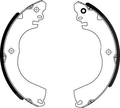 Hella Bremsbackensatz [Hersteller-Nr. 8DB355022-301] für Mitsubishi von HELLA