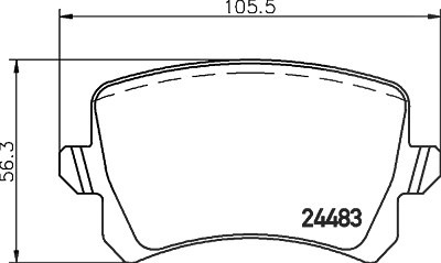 Hella Bremsbelagsatz, Scheibenbremse [Hersteller-Nr. 8DB355025-341] für VW von HELLA