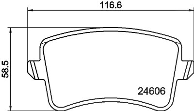 Hella Bremsbelagsatz, Scheibenbremse [Hersteller-Nr. 8DB355025-381] für Audi von HELLA