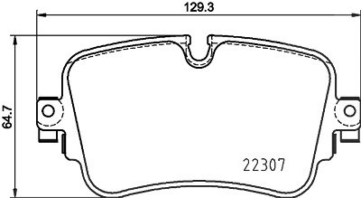 Hella Bremsbeläge hinten (Satz) [Hersteller-Nr. 8DB355025-681] für Audi, VW von HELLA