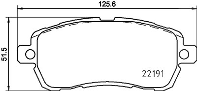 Hella Bremsbelagsatz, Scheibenbremse [Hersteller-Nr. 8DB355031-721] für Ford von HELLA