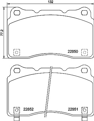 Hella Bremsbelagsatz, Scheibenbremse [Hersteller-Nr. 8DB355039-151] für Honda von HELLA