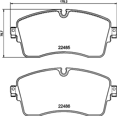 Hella Bremsbelagsatz, Scheibenbremse [Hersteller-Nr. 8DB355039-281] für Jaguar von HELLA