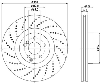 Hella Bremsscheibe [Hersteller-Nr. 8DD355125-361] für Mercedes-Benz von HELLA