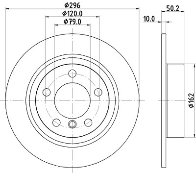 Hella Bremsscheibe [Hersteller-Nr. 8DD355126-741] für Mini von HELLA