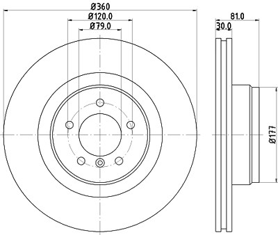 Hella Bremsscheibe [Hersteller-Nr. 8DD355128-981] von HELLA