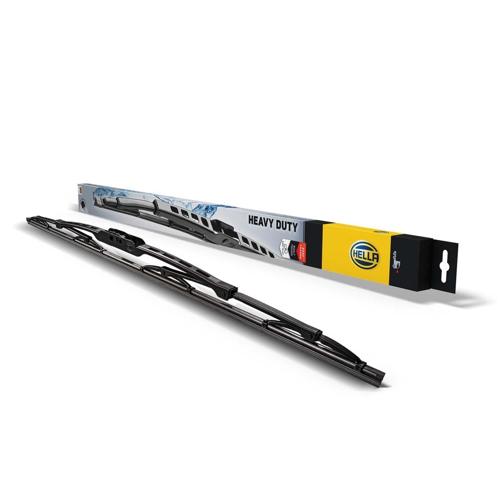 HELLA 9XW 184 107-281 Heavy Duty Scheibenwischer - HD70A - Bügelwischerblatt - für Links-/Rechtslenker - 28" - 700mm - vorne - Menge: 1, Black von Hella